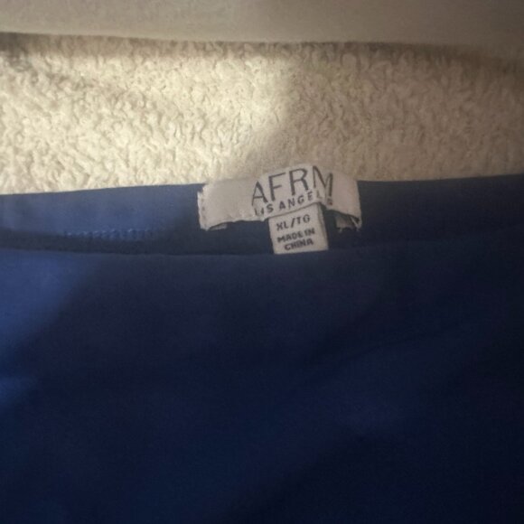 NWT AFRM Skirt Blue Mesh Midi Pull On Size XL - Picture 2 of 2